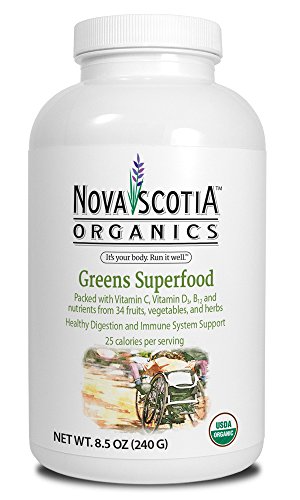 Nova Scotia Organics Greens Superfood (240g); Organic; Vegetarian; GMO Free; Greens Powder; Healthy Digestion; Immune Support*