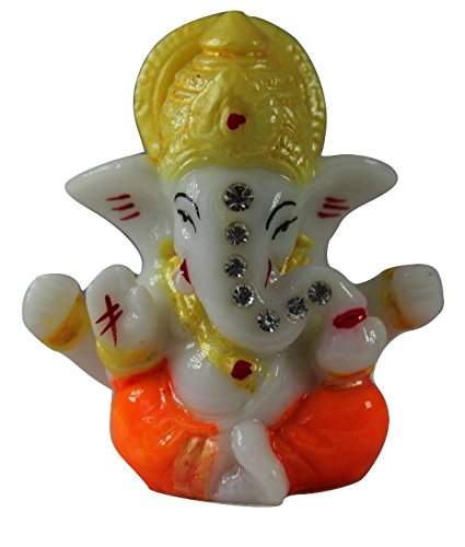 Venus Creation Ganesh Idol For Car Dashboard | Home Decor | Gifting | Size 2.5 inches | Code DM1 (Color Assorted)