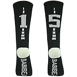 BABIBEAN Youth Kids Professional Soccer Football Futbol Socks Black/White 8-12 Age