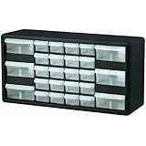 Akro-Mils 10126 26 Drawer Plastic Parts Storage Hardware and Craft Cabinet, 20-Inch by 10-1/4-Inch by 6-3/8-Inch, Black