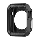Spigen Rugged Armor Apple Watch Case 38mm with Resilient Shock Absorption and 2 Screen Protectors Included for 38mm Apple Watch Series 2 / 1 / Original (2015) - Black (Electronics)