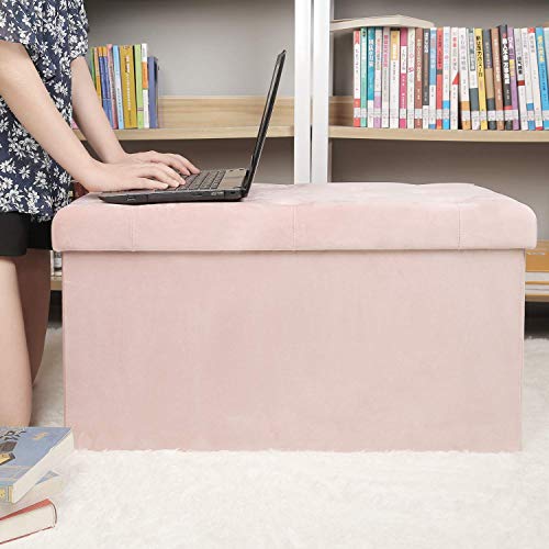 image for B FSOBEIIALEO B FSOBEIIALAO Folding Storage Ottoman, Long Shoes Bench,