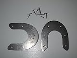 2 pair (4 Total) Size Small Metal Army Rims Horseshoe Heel Plates for Boots & Shoes