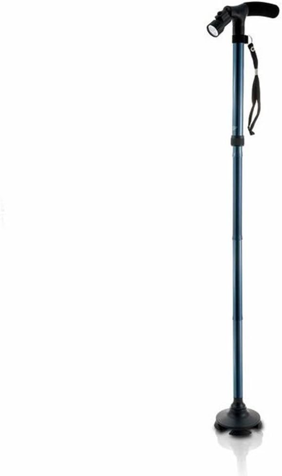 Folding Cane With Led Light - Get Around Easier In The Dark, Walking Canes For Men, Adjustable Cane with Rubber Feet and Extra Traction that Folds and Collapses for Walking Support and Travel