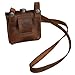 Hide & Drink, Liquor Flask Holder with Adjustable Strap (Bottle not Included) Travel Accessory, Full Grain Leather, Handmade, Bourbon Brown