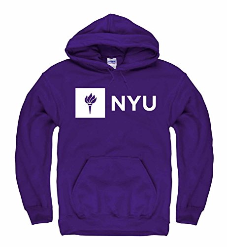 Campus Colors NYU Violets Adult Just Logo Hooded Sweatshirt - Purple, X-Large