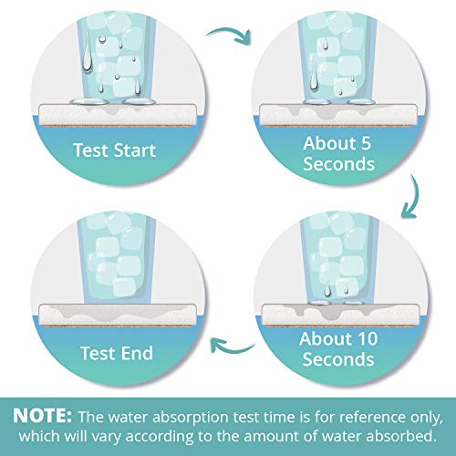 image for Lifver Absorbent Stone Coasters With Holder, Coasters for Drinks and C