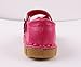 Vokamara Baby Toddler Girls Soft PU Leather Mary Janes Flowers Bow Dress Shoes