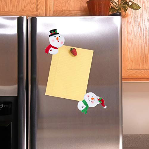 Korlon 5 Pack Christmas Refrigerator Handle Covers Set, Indoor Christmas Kitchen Decorations Snowman Appliance Door Covers with 2 Snowman Refrigerator Magnets