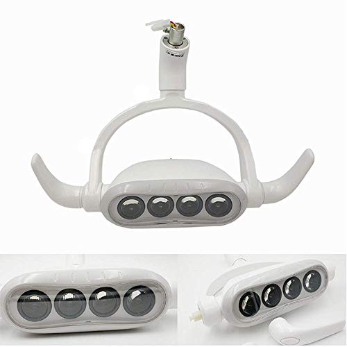 Dental LED Oral Exam Light, Infrared Sensor Shadowless Lamp for Dental Unit Chair CX249-4 22mm Ceiling Type, Cold Light, 4 LED, High Brightness (Remove Handle not Included) (B)