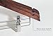 Topline Classic Wood Shirt Hangers with Clips - Mahogany Finish (10-Pack)