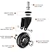 Office Chair Caster Wheels (Set of 5) - Safe for All Floors Including Hardwood- Rollerblade Style w/ Universal Fit-Free Screwdriver - 300 lbs Total Capacity