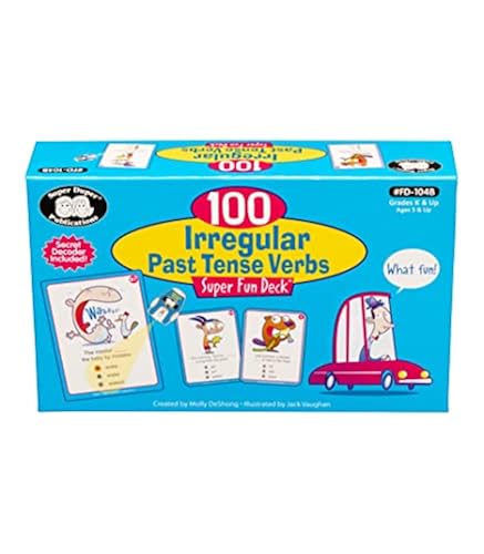 Super Duper Publications 100 Irregular Past Tense Verbs Super Fun Deck ...