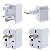 LURICO Travel Adapter, Universal All in One Worldwide Travel Power Plug Wall AC Adapter Charger with Dual USB Charging for USA EU UK AUS (White)