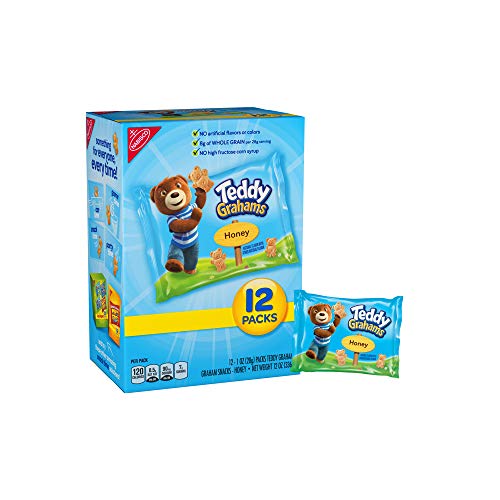 Teddy Grahams Honey Graham Snack Packs, 12 Count Individual Snack Bags