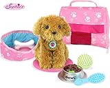 Sophia's Pets for 18 Inch Dolls, Complete Puppy Dog Play Set, Perfect Doll Toy for 18 Inch American Girl Dolls & More! Cuddly Dog, Leash, Carrier, Bed, Food & Play Dog Accessories by Sophia's