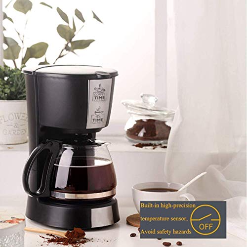 YQCX Filter-Kaffeemaschine, Tropfkaffee-Kaffeemaschinen Mit 0,6L Glaskanne Abnehmbarer Filterkaffeemaschine Anti-Trop… – Bild 4