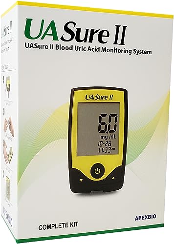 UASure Uric Acid Meter Test Kit - Home Monitor Gout Tester - Complete Blood Level Monitoring by UA Sure