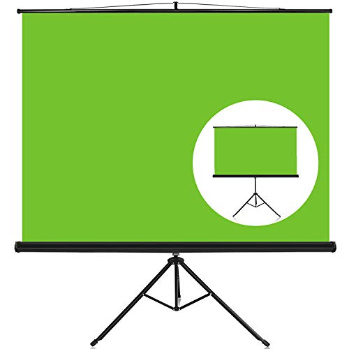 Yesker Green Screen 78.5x70.8” Large Studio Backdrop Mount On Tripod Portable Anti-Wrinkle Collapsible Chroma Key Panel Background with Aluminum Alloy Stand for Video Studio Shoot Game Live
