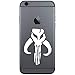 Mandalore Boba Fett Skull Inspired Vinyl Cell Phone Decal for Smartphone (White 2