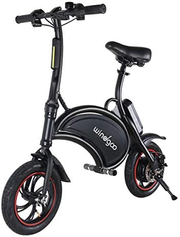 TOEU Electric Bike, Urban Commuter Folding E-bike, Max Speed 25km/h, 12inch Super Lightweight, 250W/36V Removable Charging Lithium Battery, Unisex Bicycle