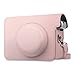 Fintie Protective Case for Fujifilm Instax Wide 300 Instant Film Camera - Premium Vegan Leather Bag Cover with Removable Strap, Rose Gold