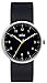 Braun Men's Analog Watch Black Face, Black Leather Band 38mm