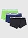 Diesel Men's 3-Pack Shawn Stretch Boxer Trunk, Charcoal/Green/Navy, Medium