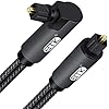 EMK Cable Optique Câble Optique Audio Numérique Toslink Câble Fibre Optique Spdif pour Home Cinéma, Barre de Son, TV…