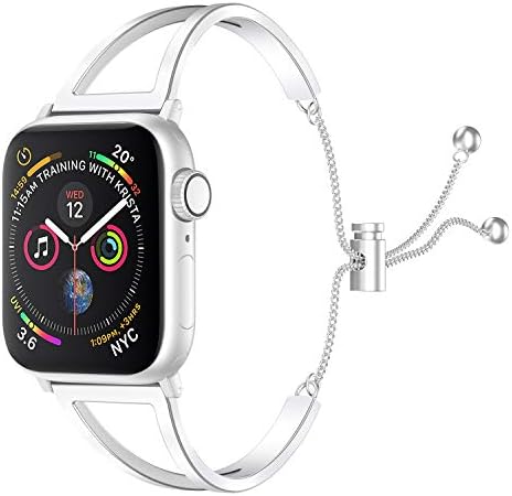 SamHity コンパチブル アップルウォッチ バンド、華奢な感じのステンレス レディース バンドCompatible Apple Watch バンド 38mm 40mm 42mm 44mm iwatch Series SE/6/5/4/3/2/1に対応