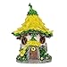 Exhart Solar Sunflower Roof Fairy House Statue - Mini Sunflower Fairy Cottage Resin Statue with Solar Garden Lights - Sunflower-Topped Resin Fairy Hut for a Whimsical Fantasy Garden 10