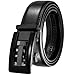 JINIU Men's Leather Belt Automatic Buckle 35mm Ratchet Dress Black Belts Boxed KT2 One Size