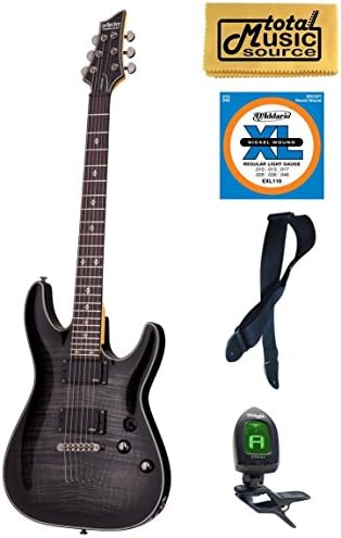 Schecter 1084 Damien Elite-6 TBB Electric Guitar, Bundle