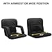 KHOMO GEAR Stadium Bleacher and Bench Seat Chair with Removable Pockets Padded Reclining Cushion and Armrest and Carry Straps - Black