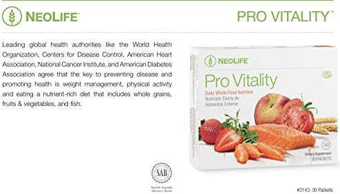 NeoLife Pro-Vitality from Whole Grains, Fruits and Vegetables and Fish to Help Feed, Protect, Regulate and Nourish Your Cells for Lifelong Health and Vitality.