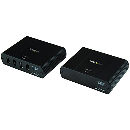 StarTech.com 4 Port USB 2.0 over Gigabit LAN or Direct Cat5e / Cat6 Ethernet Extender System - up to 330 ft (100m) - USB 2.0 Extender