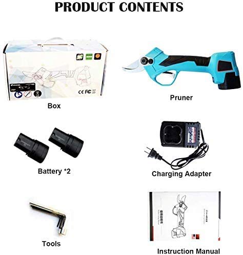 LINANNAN Cordless Astschere mit 16.8V Wiederaufladbare Batterie Zwei Gartenschere Werkzeug für Rose Obstbaumgarten – Bild 8