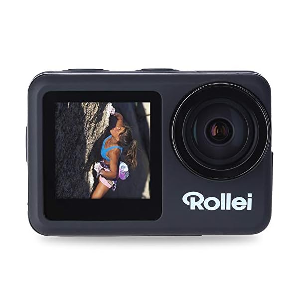 Rollei 40328 Action-Cam 8s Plus I 4K 60fps Unterwasserkamera mit Selfie-Display, Bildstabilisierung, Zeitraffer, Slow…
