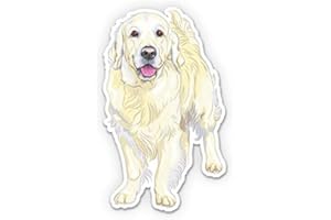 GT GRAPHICS EXPRESS Golden Retriever - 3" Vinyl Sticker - for Car Laptop Water Bottle Phone - Waterproof Decal