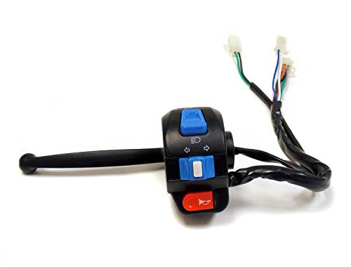 MMG Complete Assembly Left Side Control Switch (High Low Beam, Turn Signals, Horn) with Brake Switch and Lever for Tao Tao ATM 50 / GY6 50cc Scooters