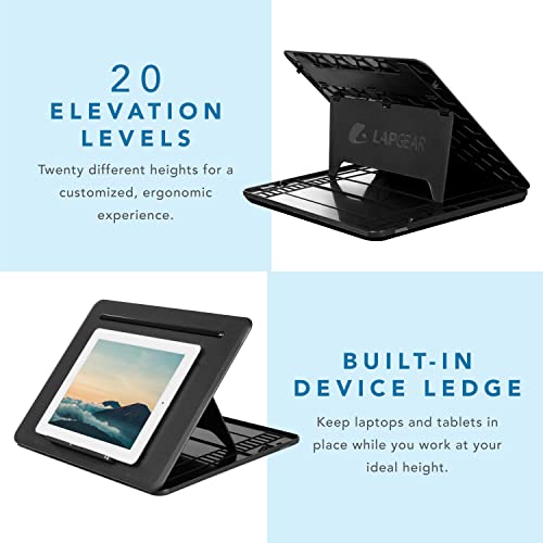 LapGear Commuter Laptop Stand Padded Lap Desk with 20 Adjustable