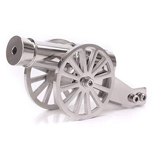 Lymhy Napoleon Stainless Steel Pocket Artillery Mini Cannon Military Model for Men's Collection