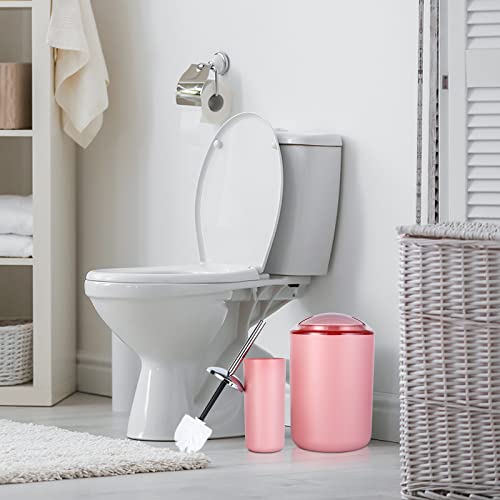 HOMEACC Pink Bathroom Accessories Set of 8,with Toothbrush Holder