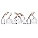 CHIVE ‘Loft’ Clear Glass Flower Vases — Set of 7 — Small, Cute Apothecary Bottle Bud Vase for Flowers — Beautiful Wedding Table Centerpieces & Home Decor — Assorted Clear Shapes