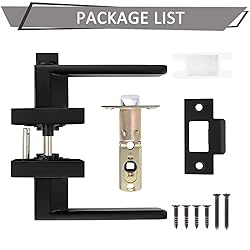 Probrico 2 Pack Square Door Lever Privacy Door Lock