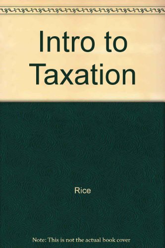 Introduction to Taxation, 1995