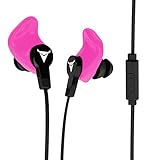 Decibullz - Contour Custom Fit Earphones, Easily Fitted to The Exact Shape of Your Ear, These Sportbuds Never Fall Out (Pink)