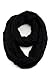 NYFASHION101 Soft Winter Warm Chunky Knit Cowl Infinity Loop Scarf, Black
