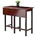Winsome Lynnwood 35.43 x 39.39 x 30-Inch Wood Rectangular Drop Leaf High Table, Antique Walnut (94149)