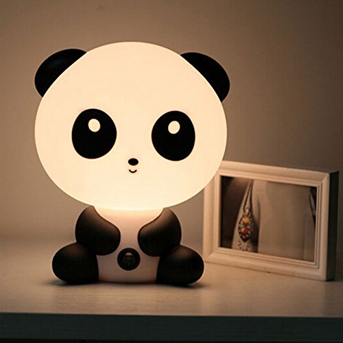 SBE PVC Plastic Sleep LED Cartoon Pets Panda Kid Lamp Bulb Nightlight for Children (Yellow)